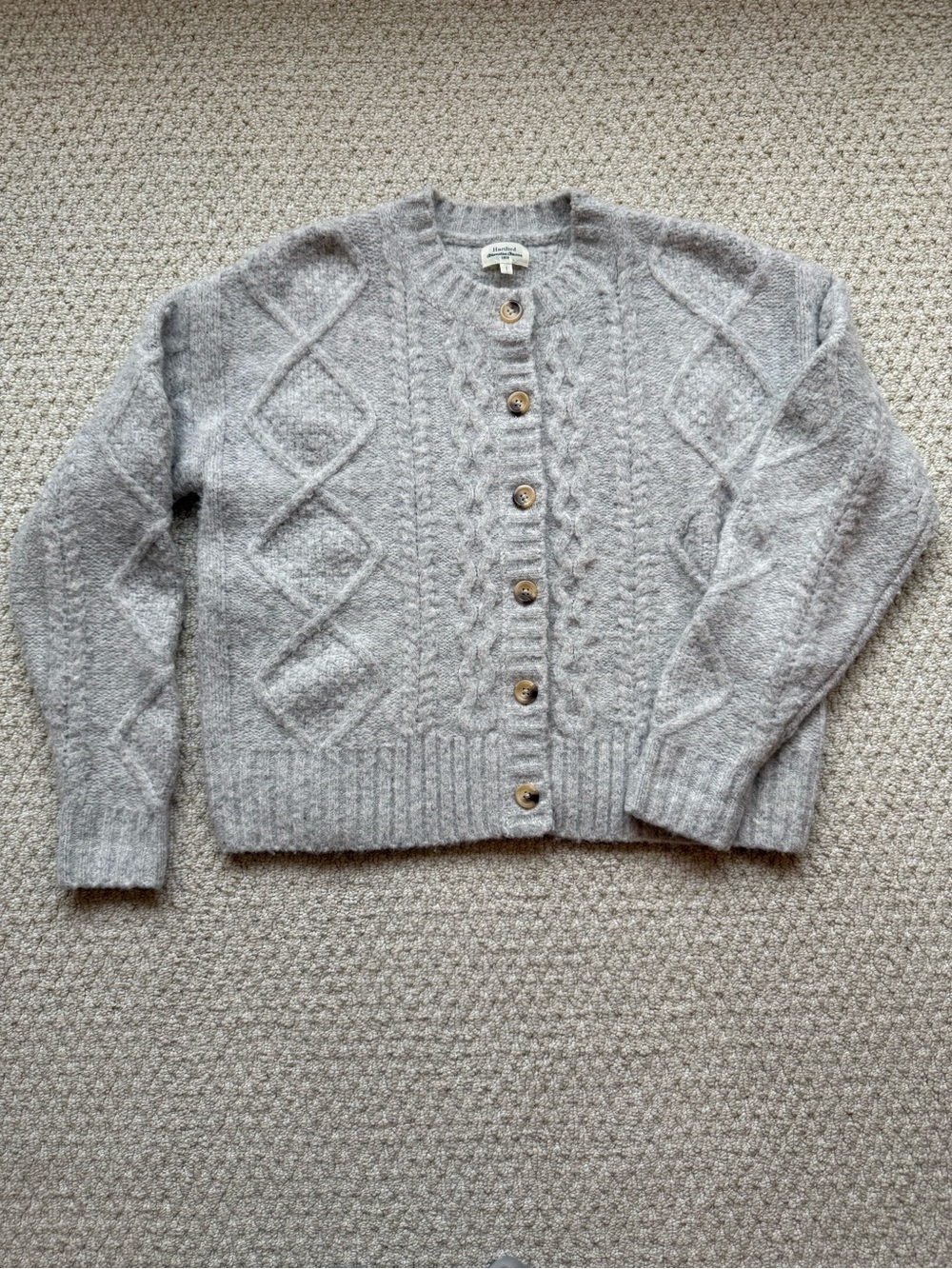 Hartford Alternative Classics Chunky Gray Cardigan size 1 wool blend